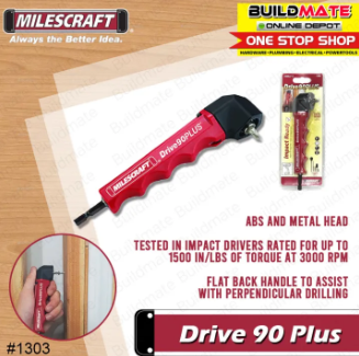 Milescraft 1304 Drill90PLUS Right Angle Drill Attachment with Keyless Chuck