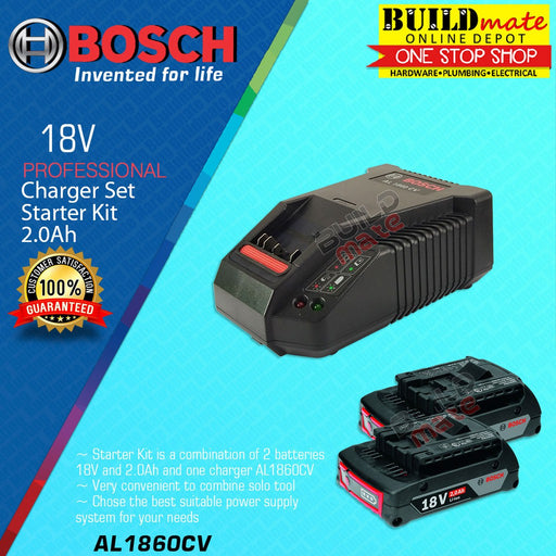 Bosch Professional Accessories 1600A00B8J Starter Set 1 - 2 x Battery GBA  18 Volt 5.0 Ah M-C Professional + GAL1880CV Charger