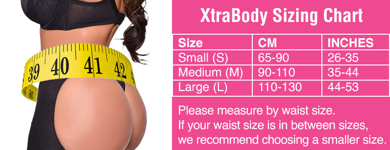 XtraBody Butt Lifter Size Chart