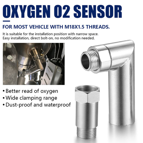 O2 Oxygen Sensor Spacer Shield Adapter Joint Stainless Steel M18×1.5 – LCGP