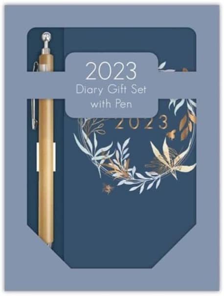 Image of 2023 Diary Gift Set Slim Week To View Woodland- Blue Diary