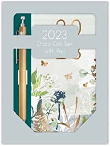 Image of 2023 Diary Gift Set Slim Week To View Woodland- Grey Diary