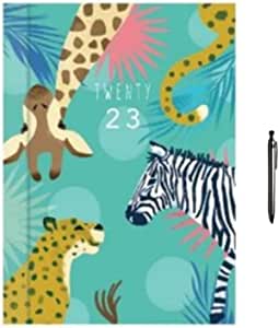 Image of 2023 Diary Pocket Holographic Foil Week To View - Blue Giraffe