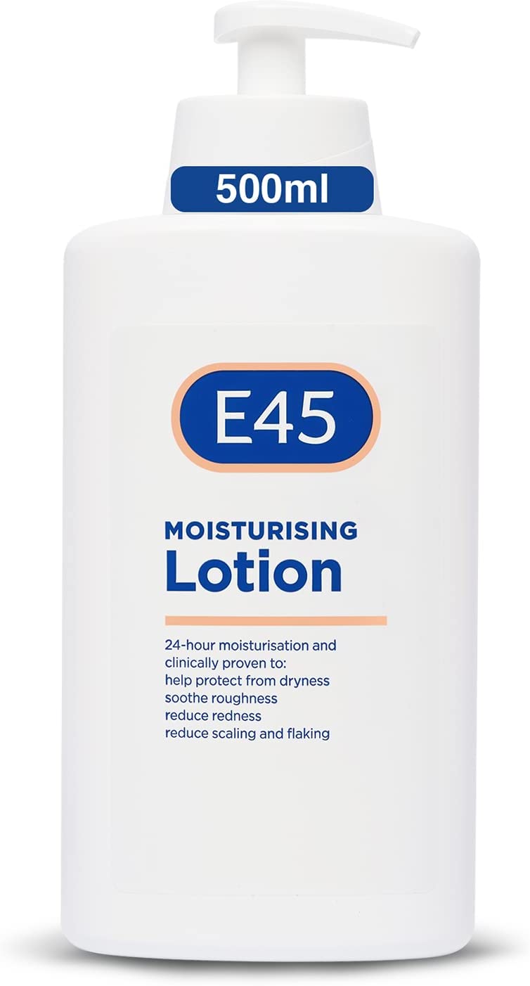 Image of E45 Dermatological Moisturising Lotion 500 ml, Long-Lasting Hydration for Dry Skin and Sensitive Skin