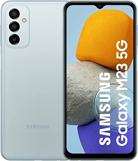 Image of Samsung Galaxy M23- 5G Android Smartphone- 4GB RAM 128GB Storage-1 year manufacturer warranty- Light Blue