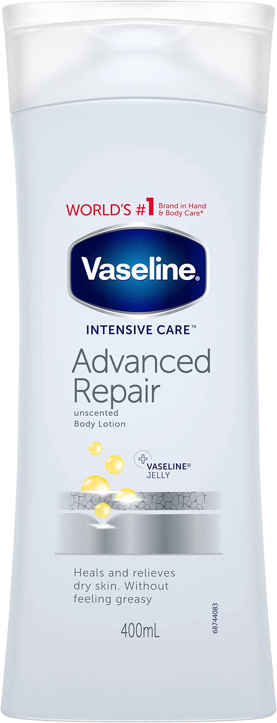 Image of Vaseline Intensive Care Intensive care fragrance-free Body Lotion to heal very dry skin 400ml