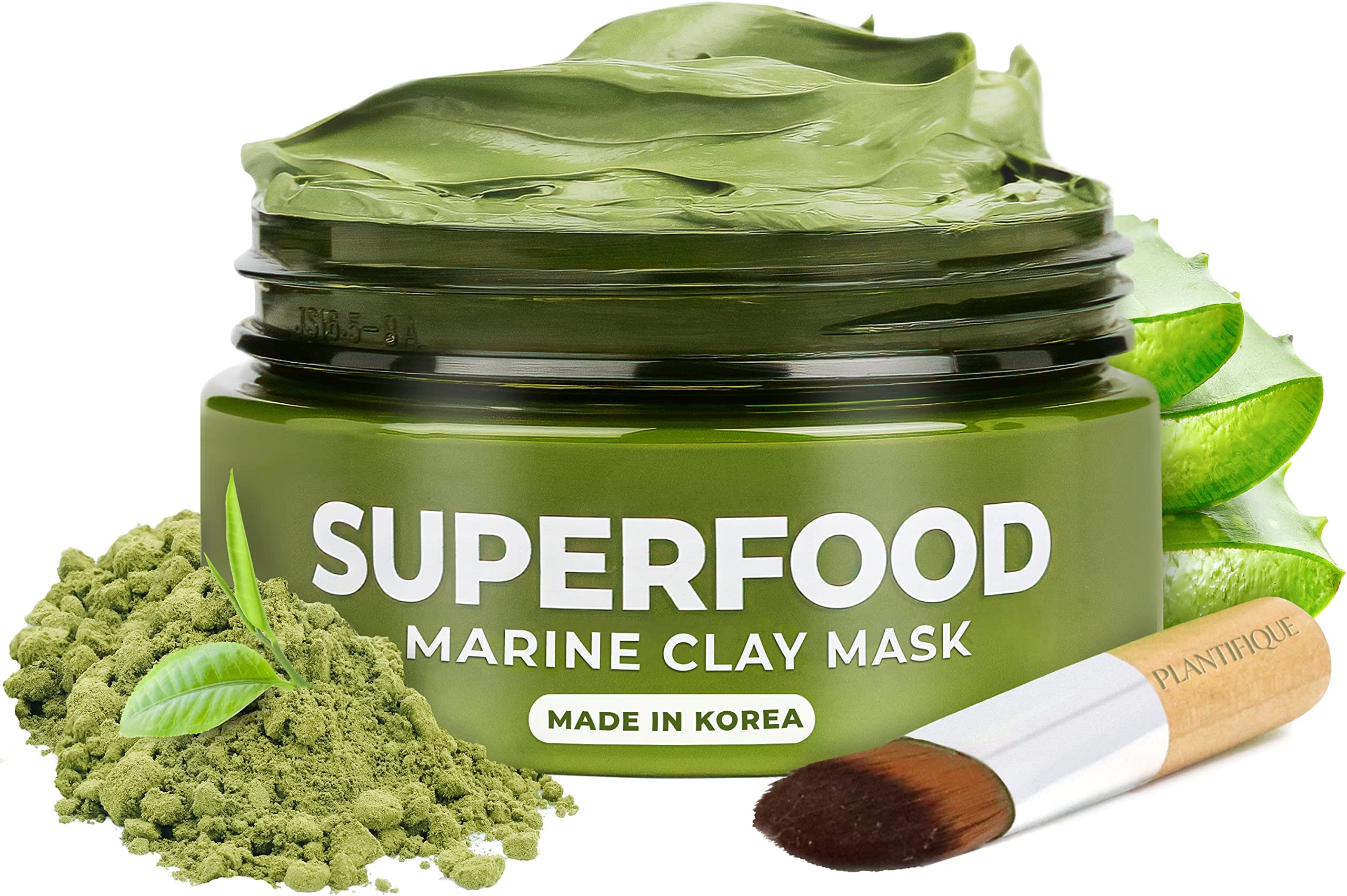 Image of Korean Clay Mask for Skin Care - 100% Vegan - Clay Face Mask with Avocado & Green Tea