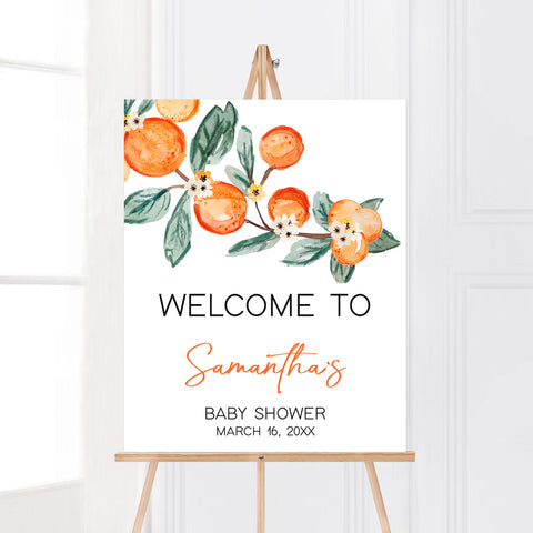 Little Cutie Baby Shower Welcome Sign