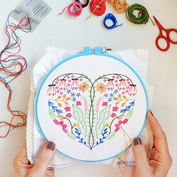 market day embroidery kit – cozyblue