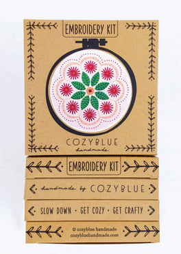 tangerine mandala embroidery kit – cozyblue