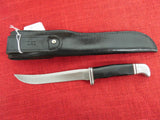 Buck 121 Fisherman Thin Blade Fixed Blade Knife Two Line Stamp 1967-1972 lot#121-13