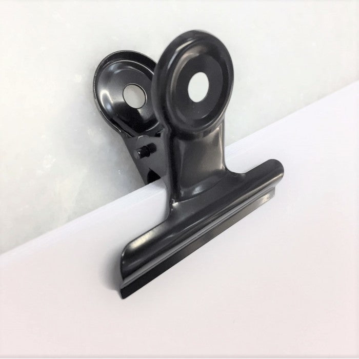 black bulldog clips