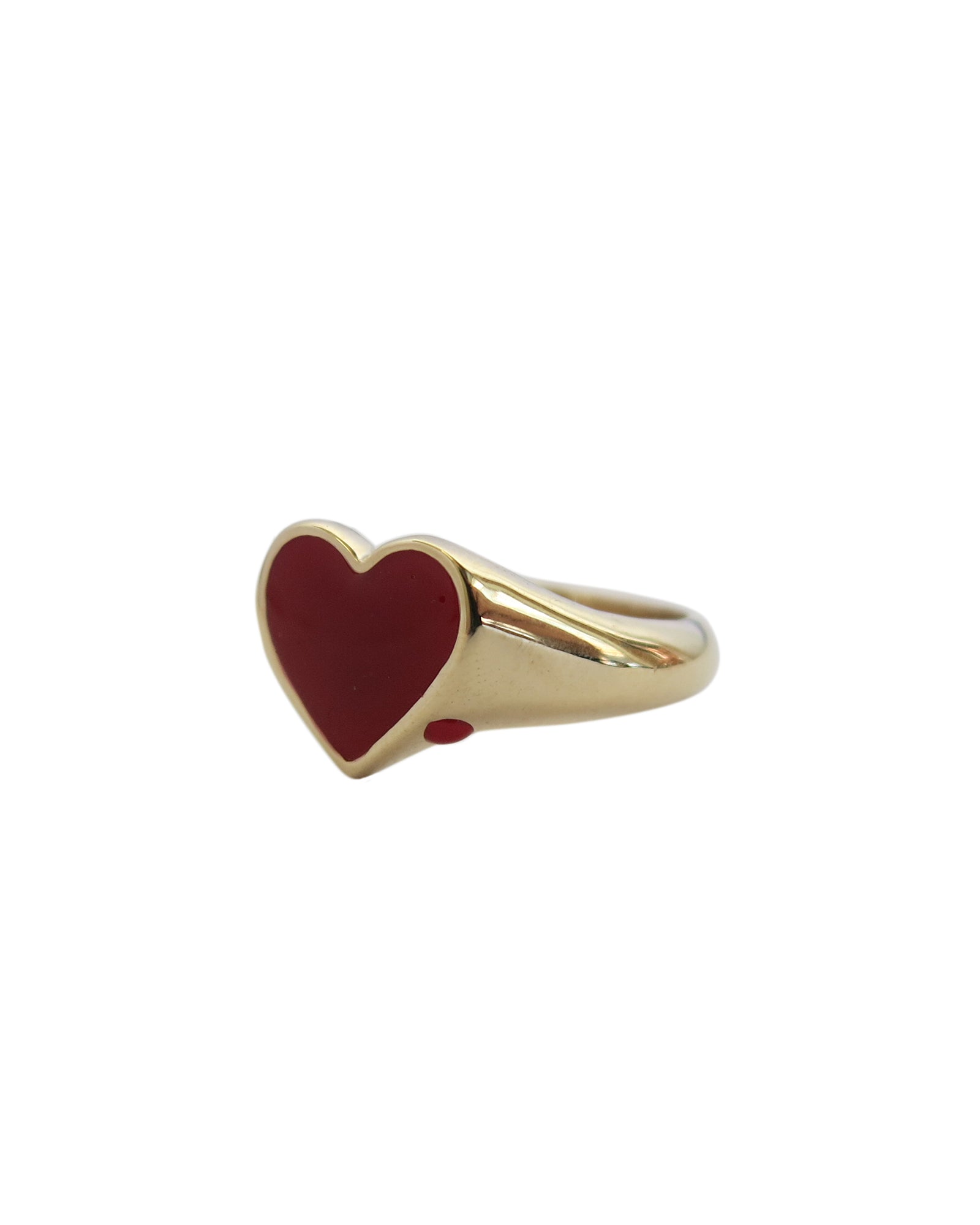Bleeding Heart Ring Solid Gold - Serpent & the Swan