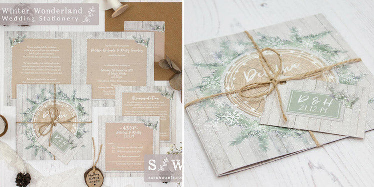 Sarah Wants wedding stationery for winter