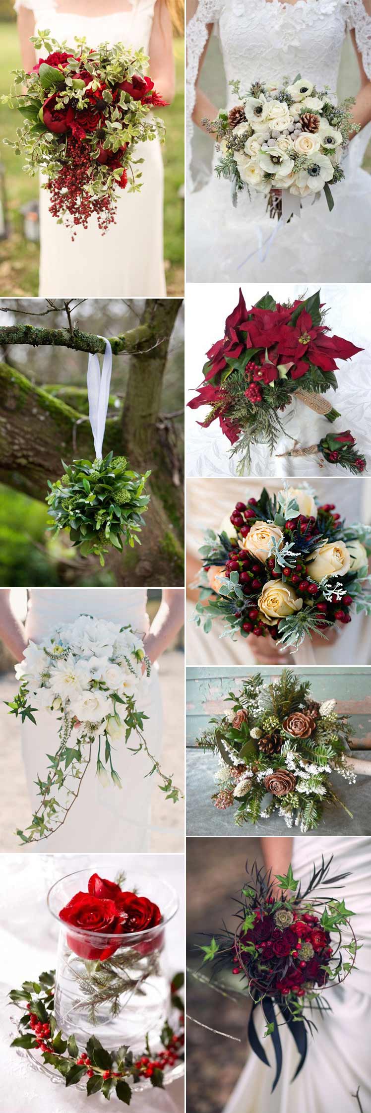 Christmas wedding flowers inspiration