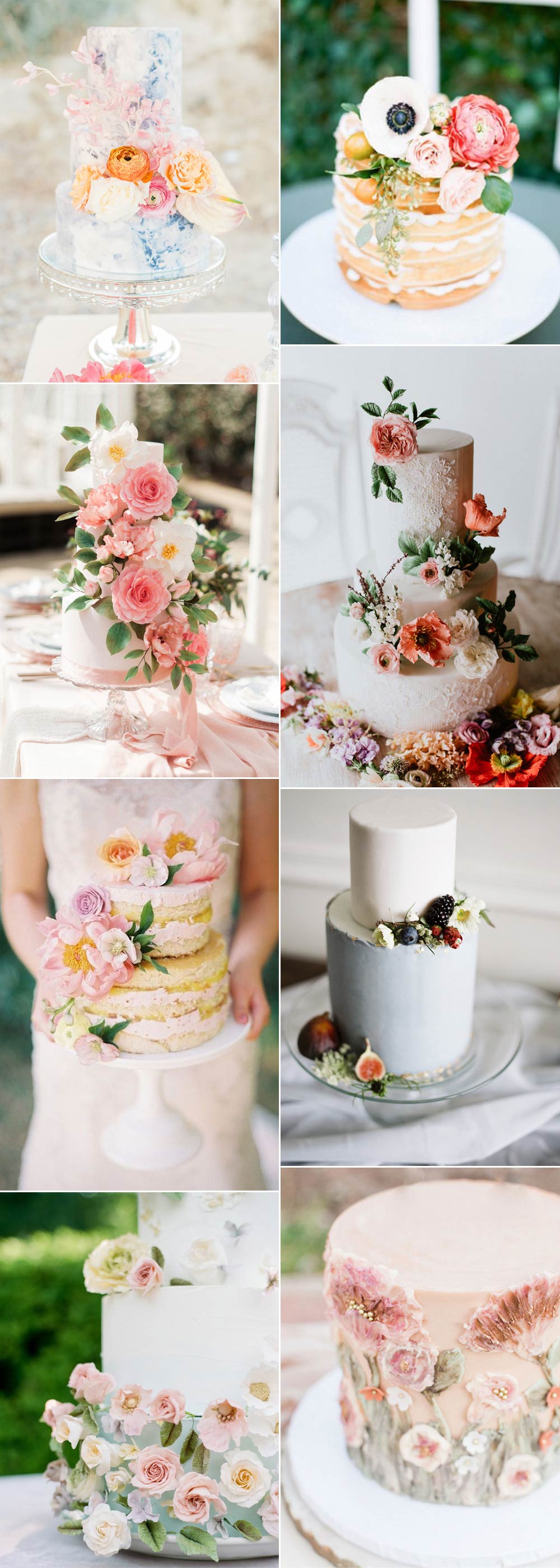 Floral wedding cake inspiration for spring weddings