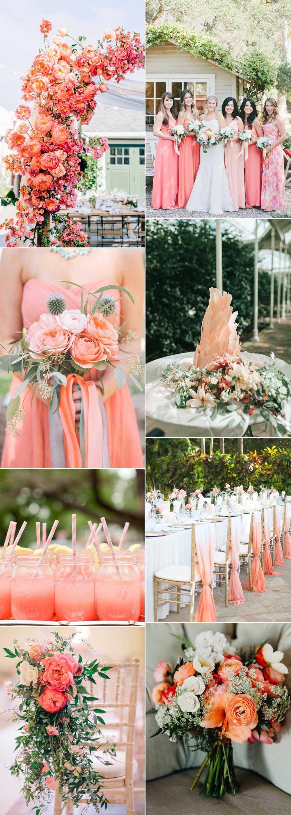 Coral Pantone 2019 Wedding Inspiration