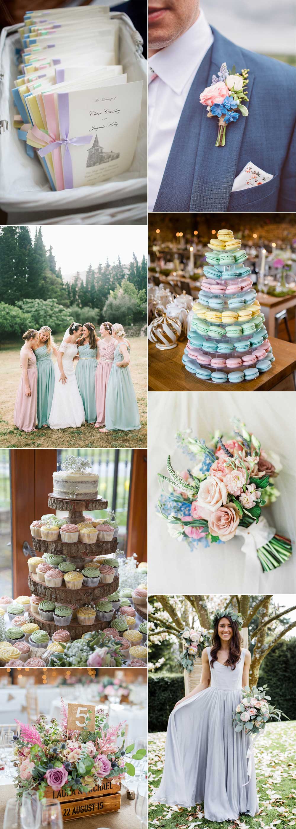 Rainbow pastel wedding ideas
