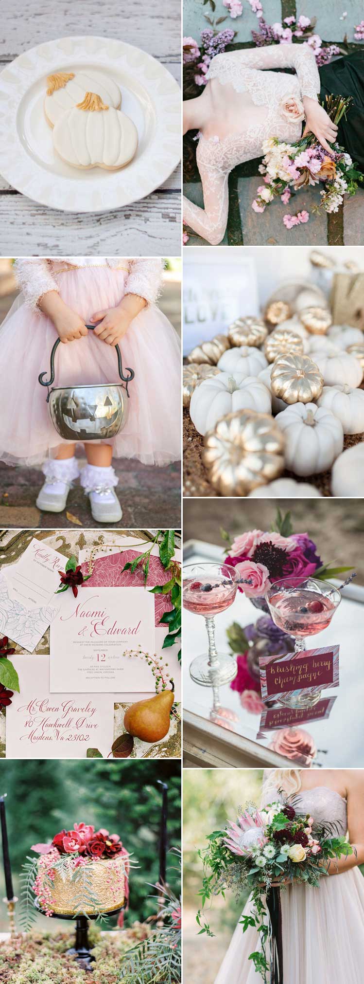 Ideas for a pretty Halloween wedding theme