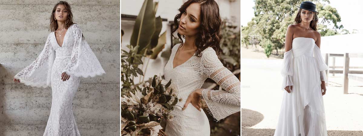 Wedding dresses with statement sleeves