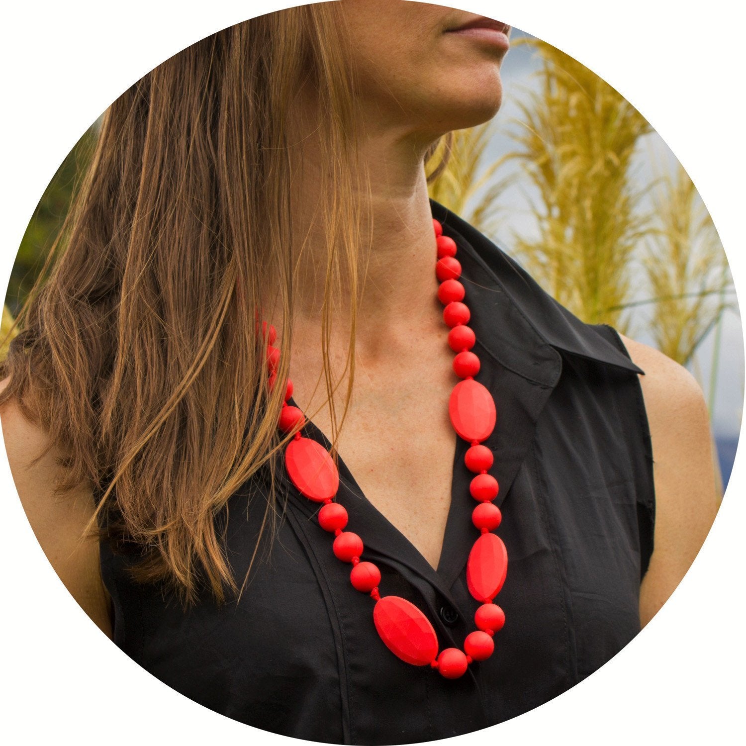 silicone teething necklace