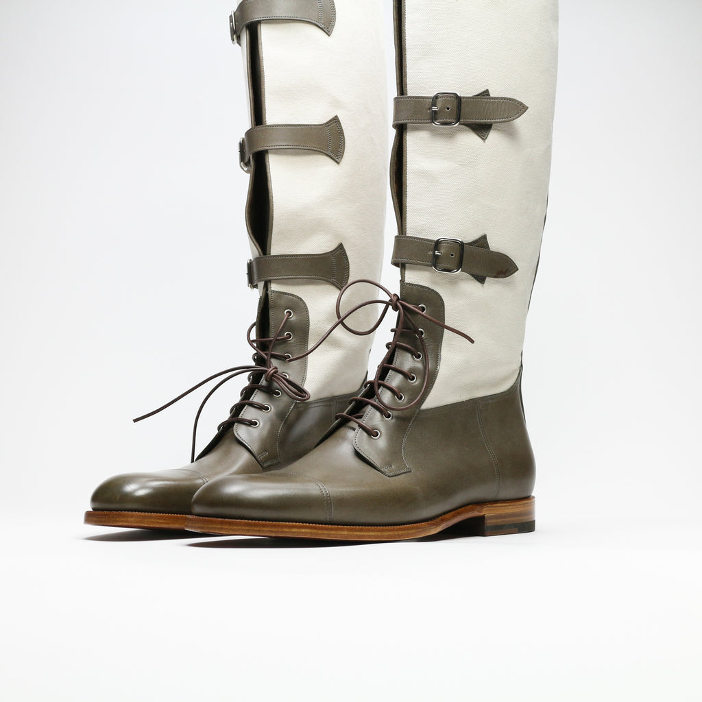 Zonkey Boot hand welted riding boots from calf leather and canvas 