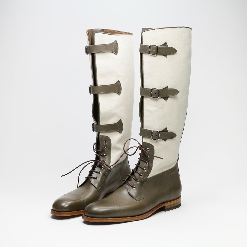 Zonkey Boot hand welted riding boots from calf leather and canvas 