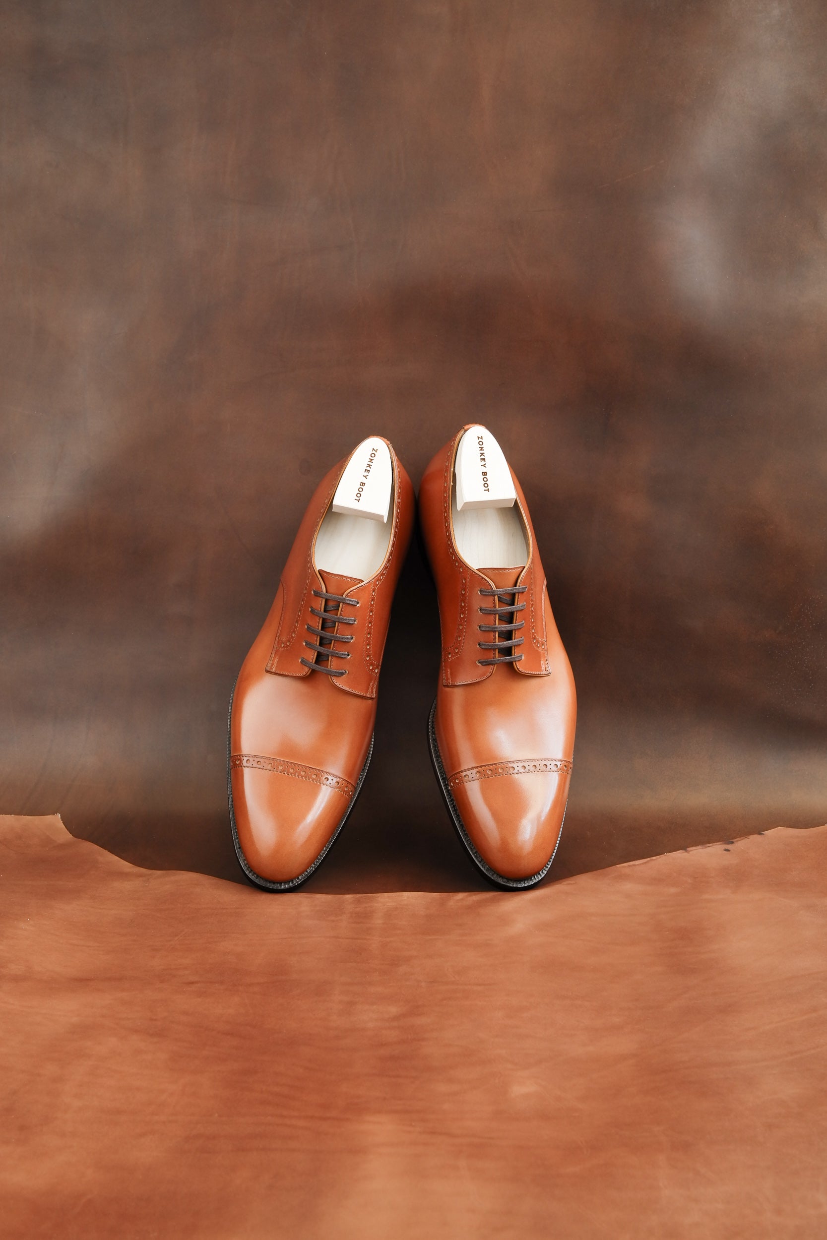 Zonkey Boot hand welted toe-cap derby shoes with brogueing