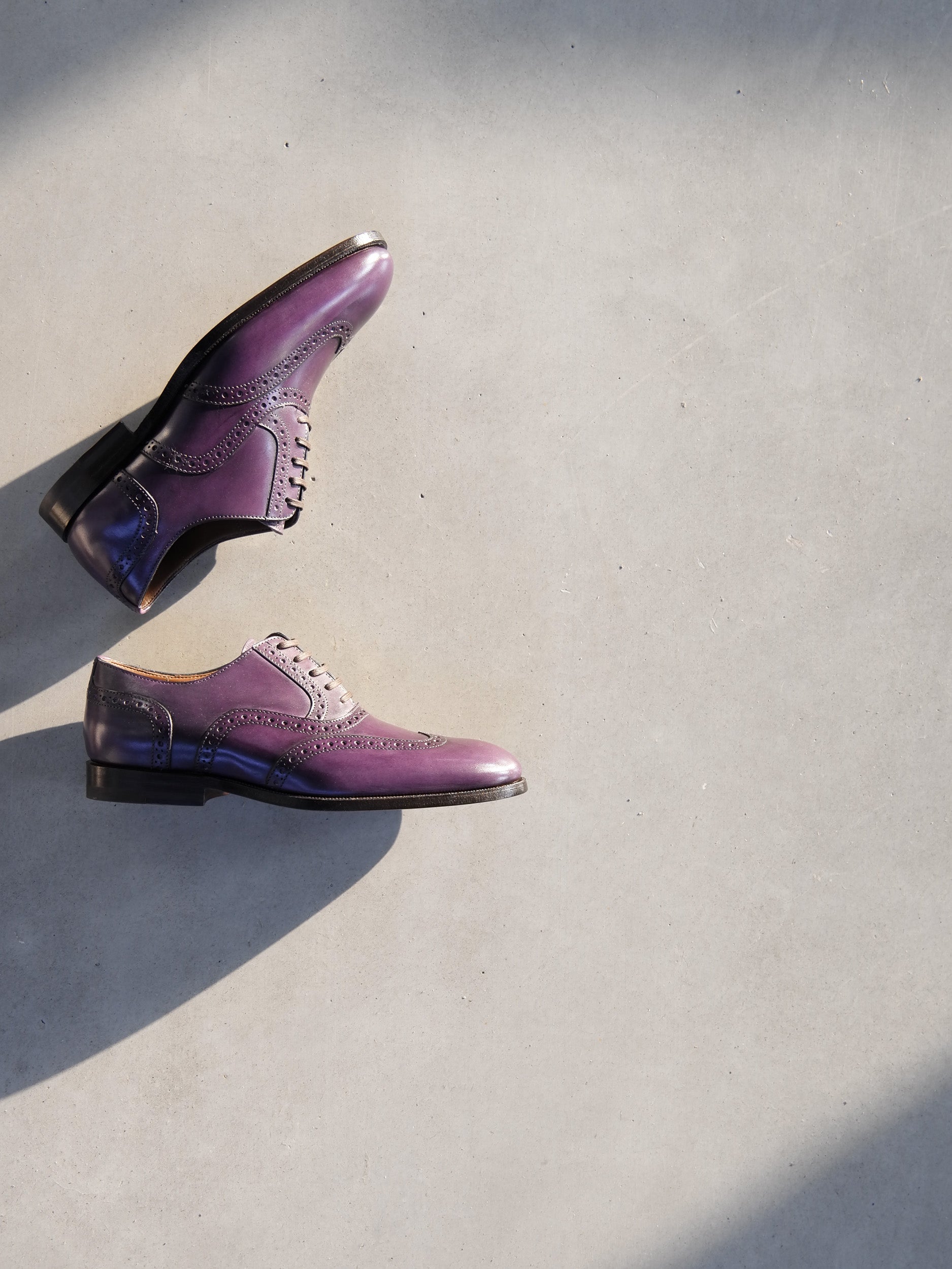 Zonkey Boot ladies shoes from hand stained Bavarian Calf leather colour purple