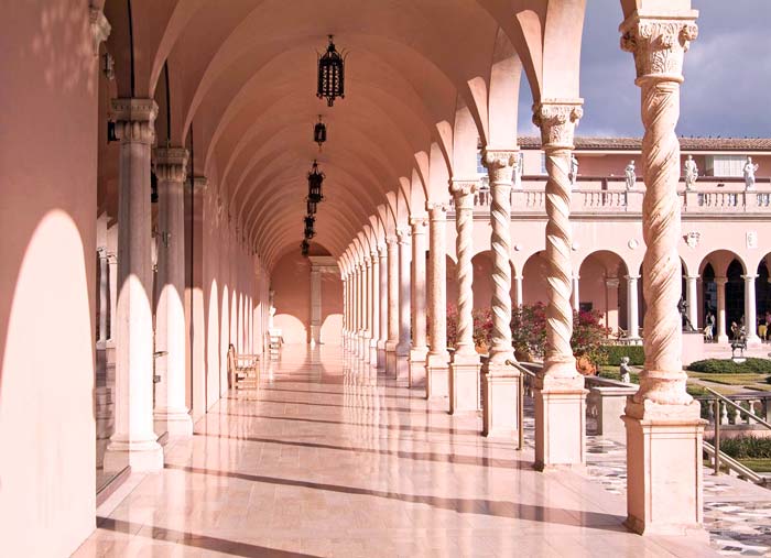 Groin Vault Ceiling in Ringling Museum Courtyard Loggia