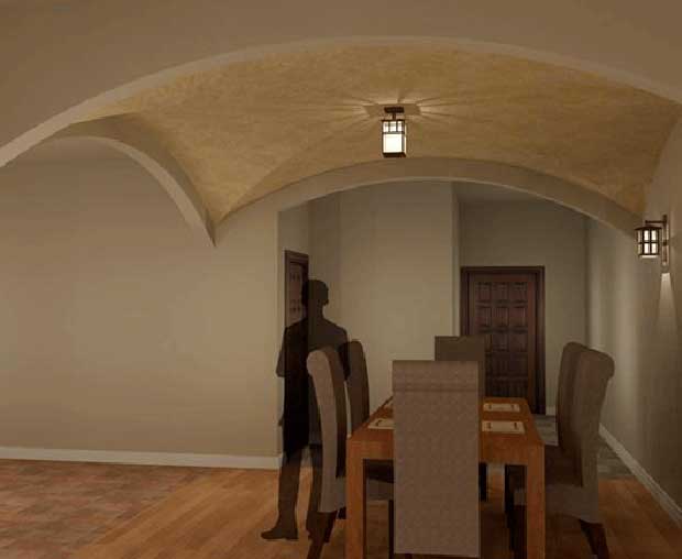 Dining Room Groin Ceiling Design