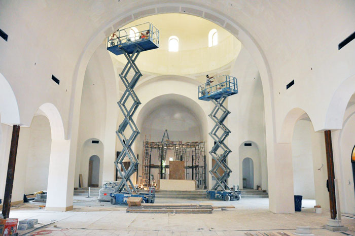 Dome Ceilings and Arches being finished in St. John The Baptist Greek Orthodox Church