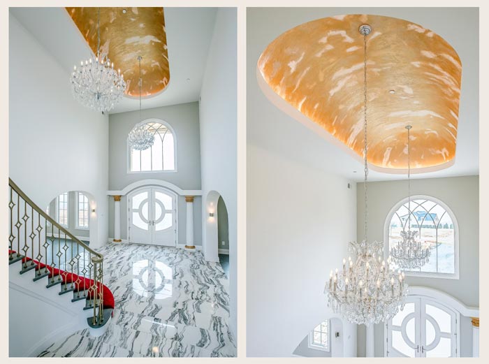 Elongated Dome Ceiling in an elegant foyer