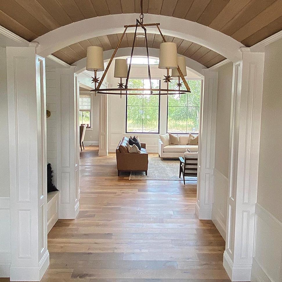 Farmhouse Kitchen with Archway Entry