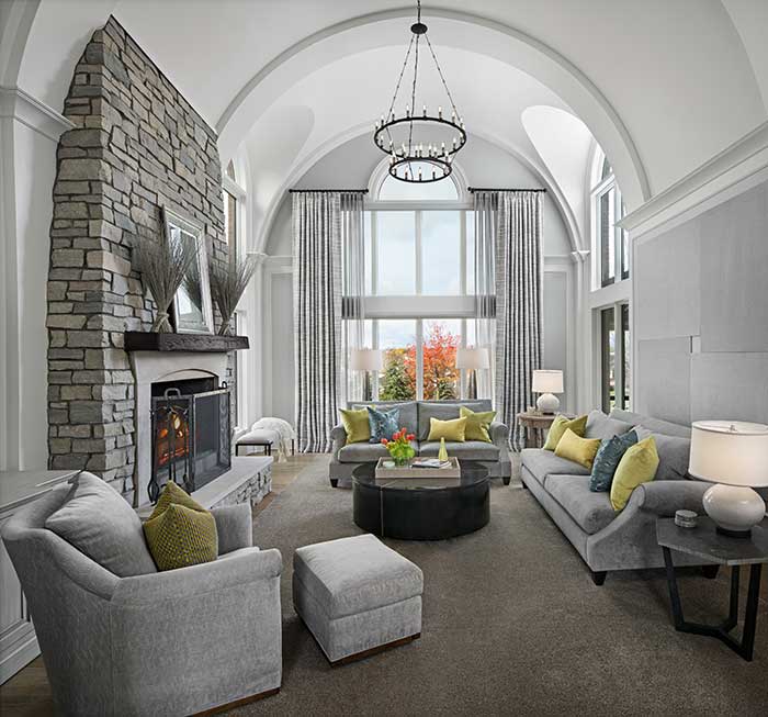 Igloo Vault for a Modern Living Room Ceiling