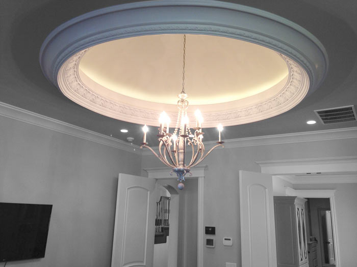 Master Bedroom Ceiling With Recessed Dome Ceiling