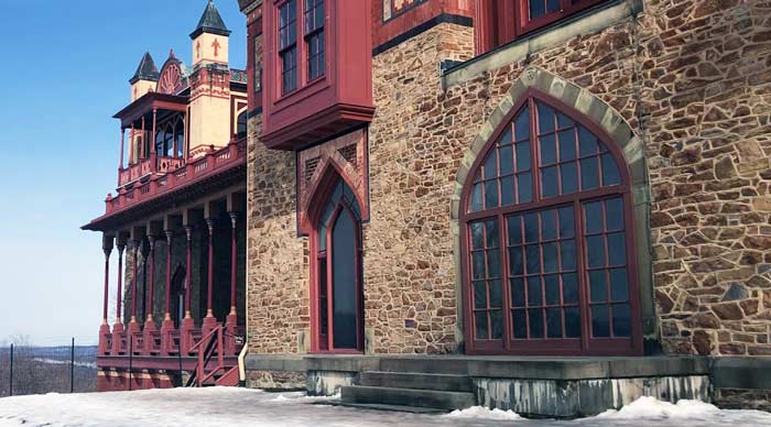 Arched windows of the Olana Historic Estate