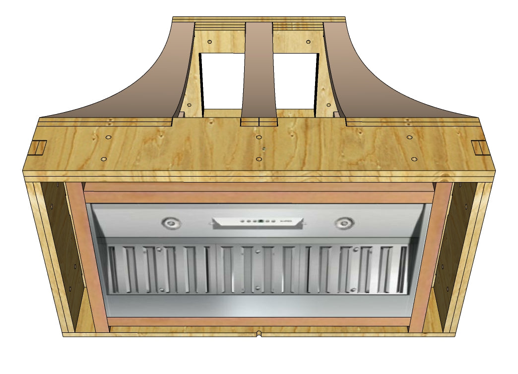 blocking inside the hood to secure your vent insert