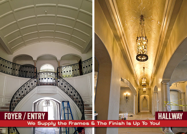 Barrel Vault Ceilings are excellent for Foyers, Entryways, and long hallways