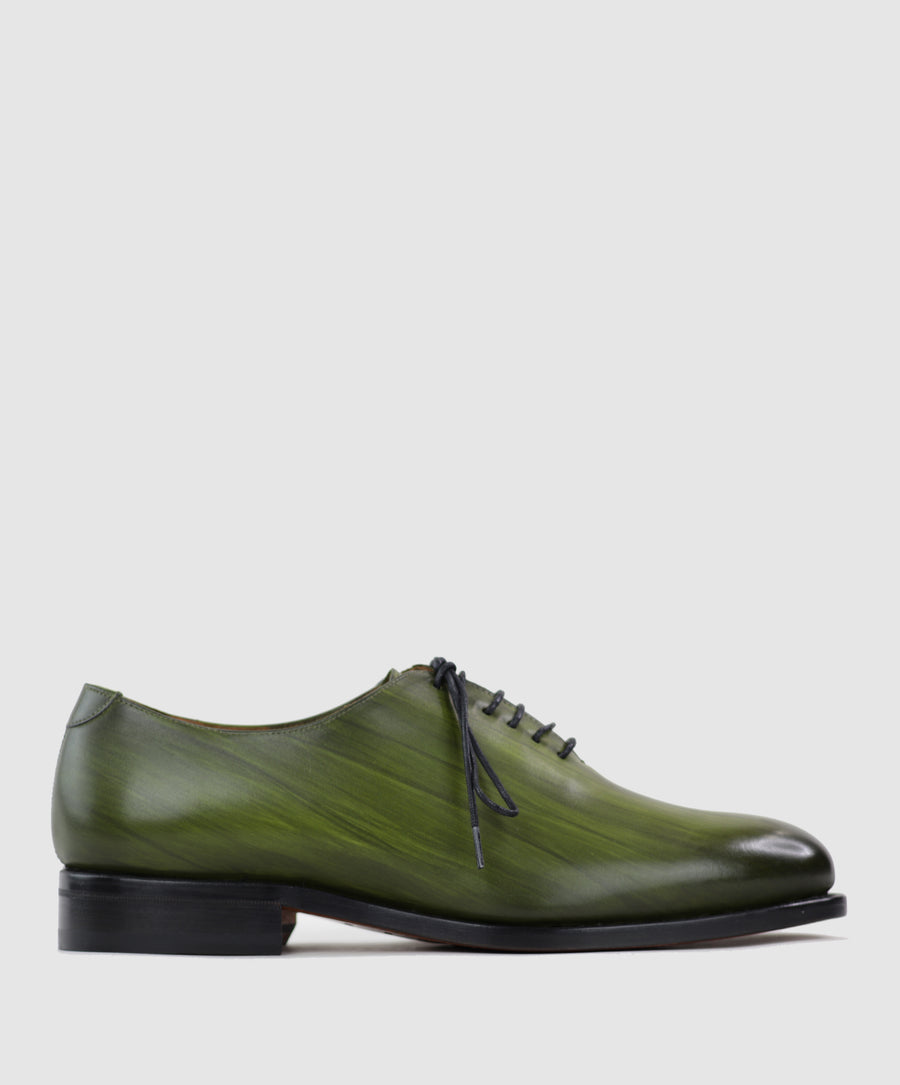 dark green formal shoes