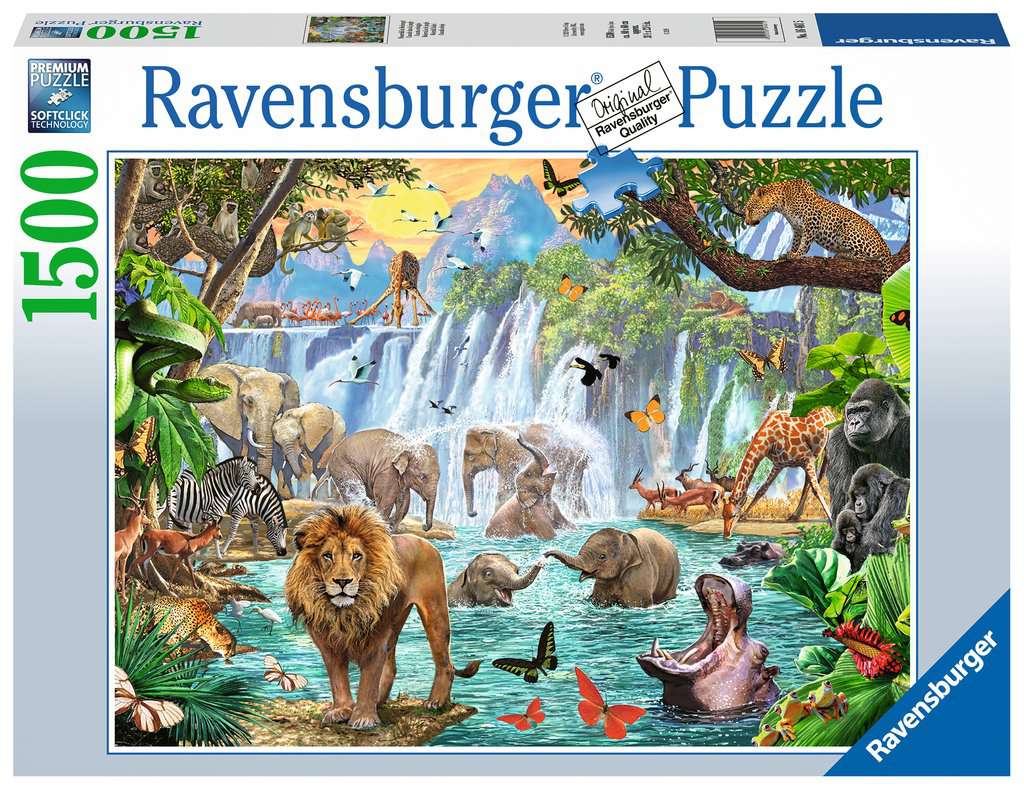Afdeling Geurloos wond Ravensburger puzzel Waterval in de jungle - Legpuzzel - 1500 stukjes –  Puzzels en meer