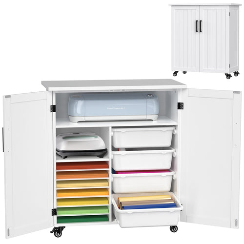 Craft Organizers and Storage Cabinet, Cricut Accessories w Charging Station