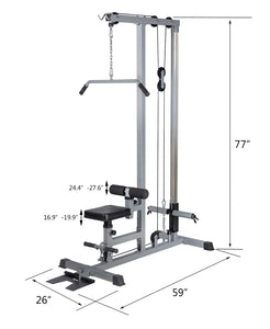 fitness lat row pull workout gym machine low bar down body