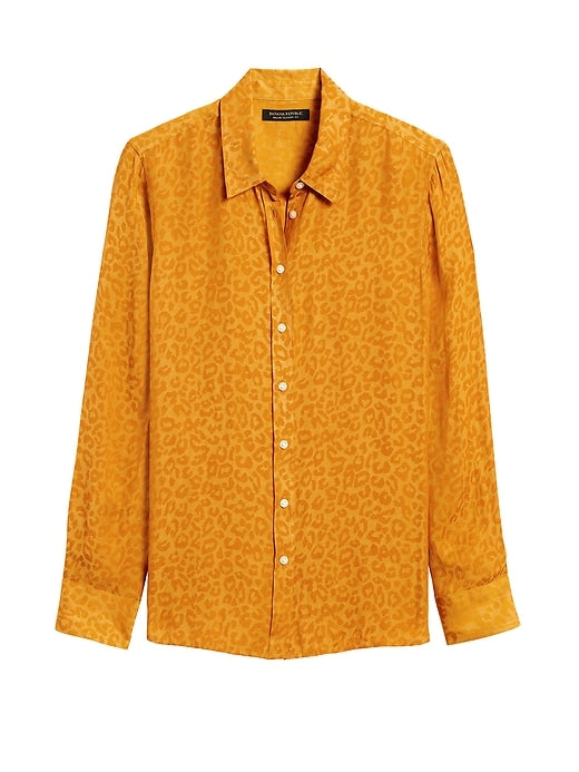 banana republic leopard shirt