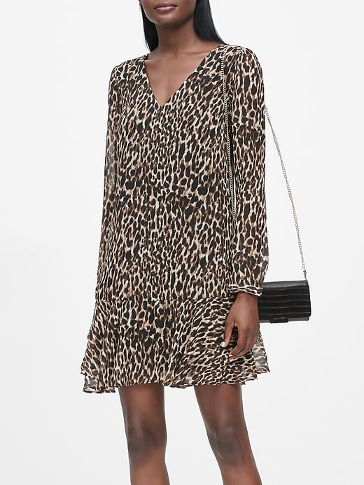 animal print dress banana republic