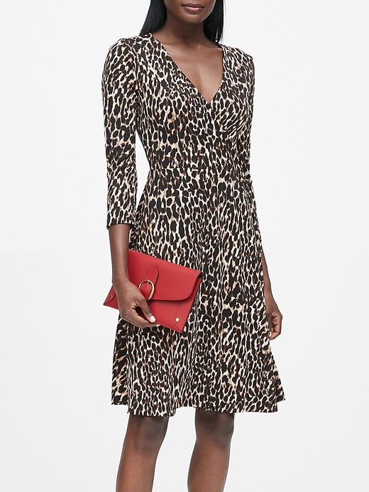 animal print dress banana republic