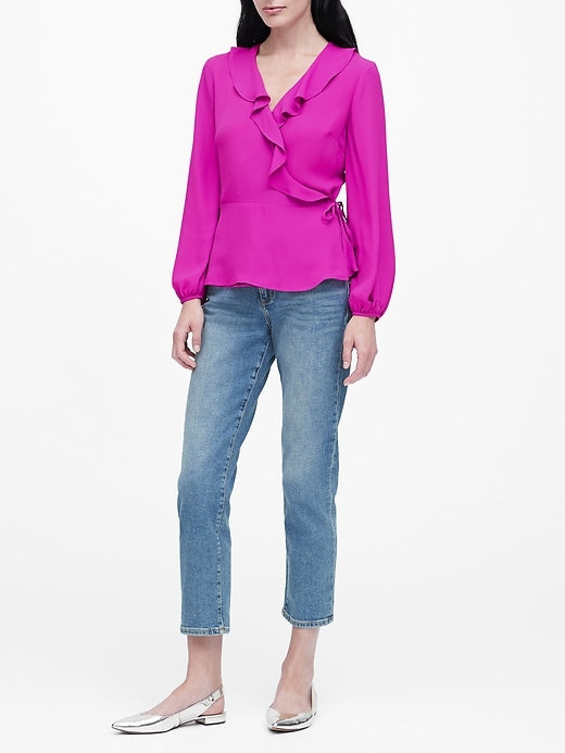 banana republic ruffle top