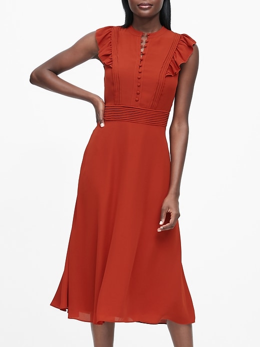 banana republic orange dress