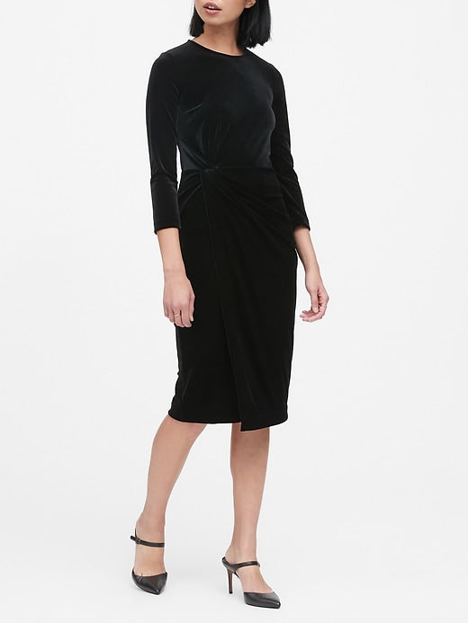 banana republic velvet dress