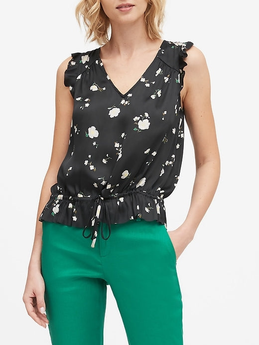 banana republic ruffle top